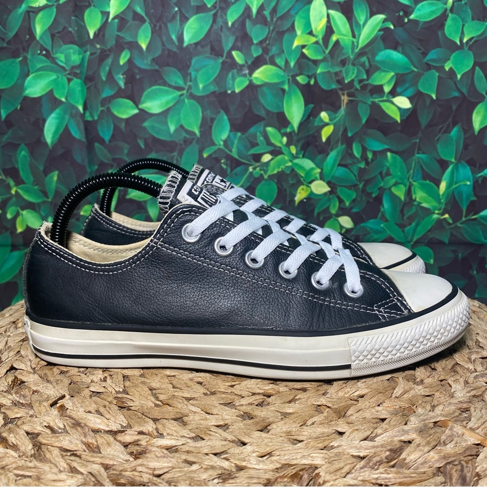 Converse ctas low black leather